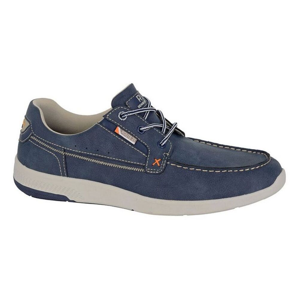 Route 21 Mens Original Denim Apron Casual Shoes / Navy Blue
